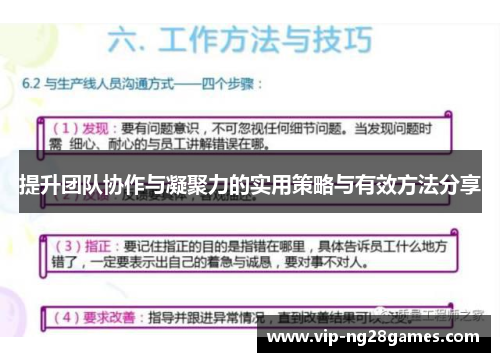 提升团队协作与凝聚力的实用策略与有效方法分享