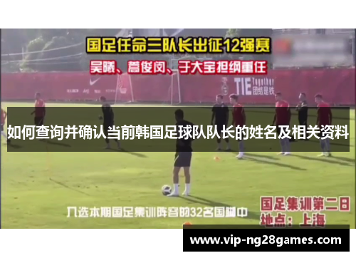 如何查询并确认当前韩国足球队队长的姓名及相关资料